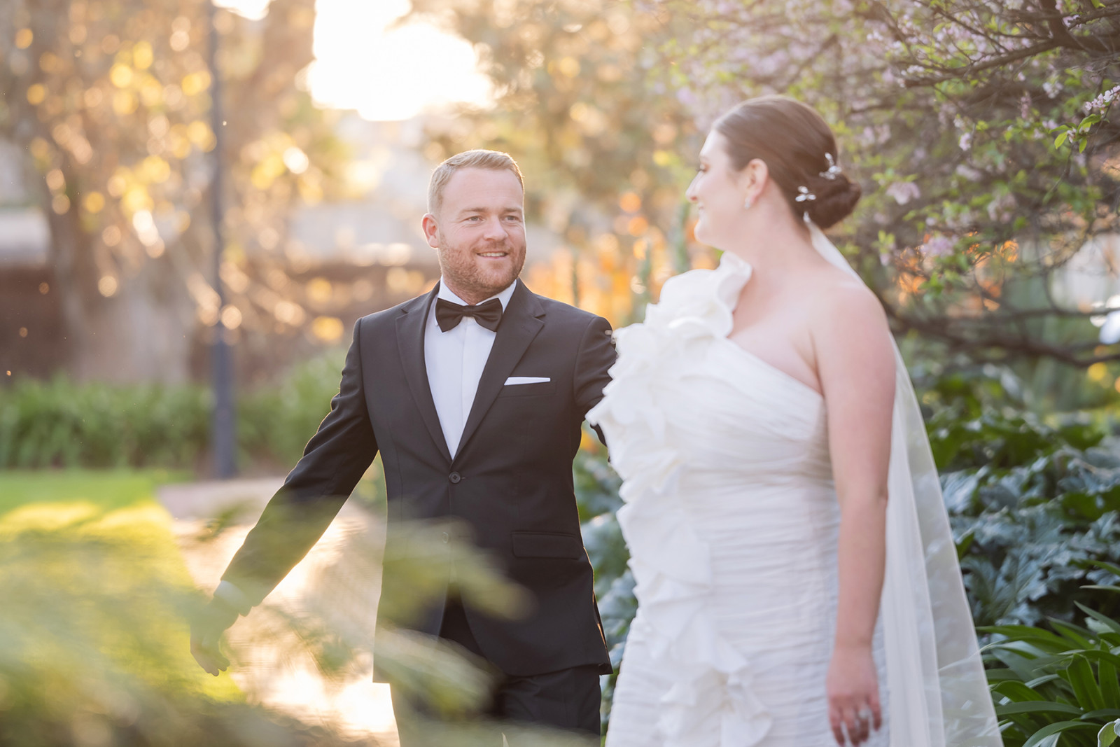 Walking through the gardens