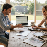 Adelaide couple planning wedding budget together