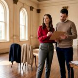 Couple examining Adelaide wedding venue interior