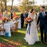 Couple walking at Adelaide outdoor wedding venue