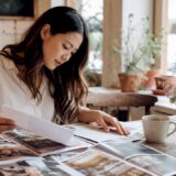 Wedding planner reviewing venue reputation documents