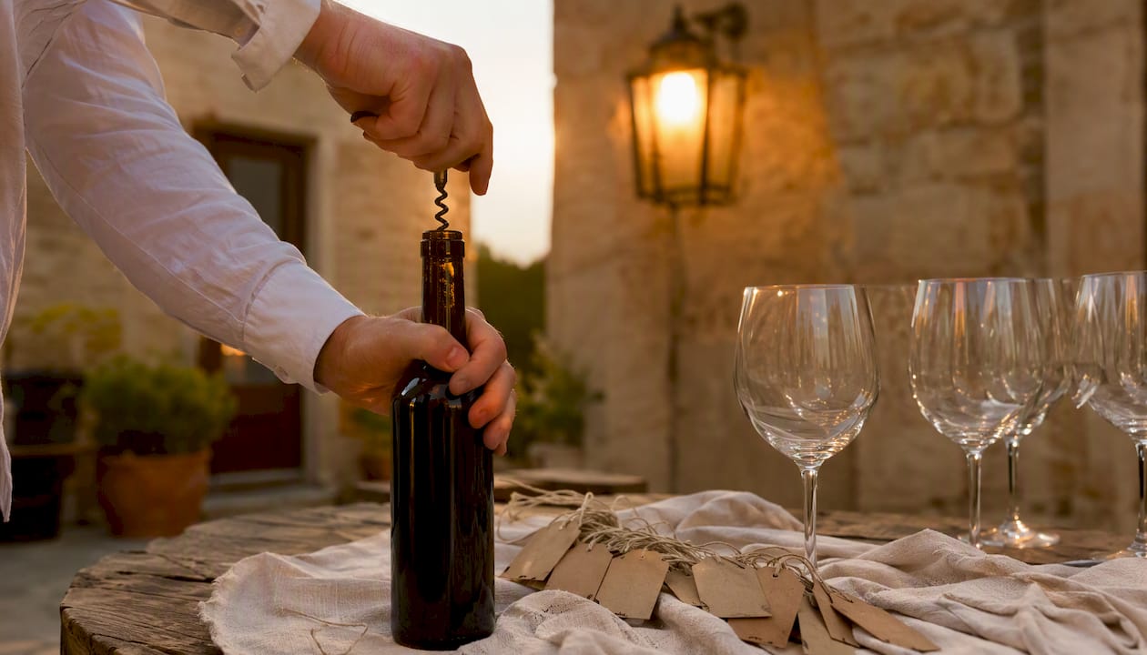 Wedding venue cost in South Australia: realistic price ranges 3 Uncorking wine bottle at wedding reception