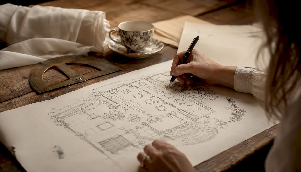 Venue styling step by step: your complete DIY guide 1 Drawing wedding venue floor plan