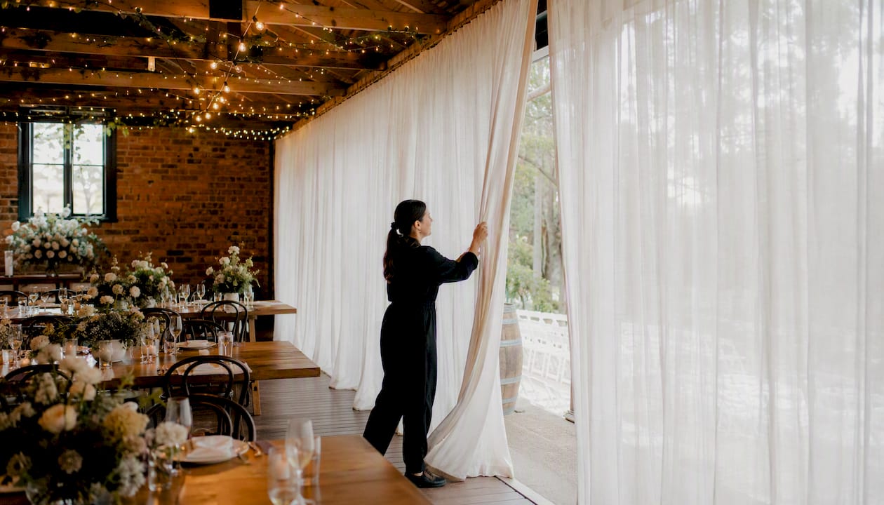 Rain plan for your Adelaide Hills wedding: what to lock in 1 Closing doors to indoor wedding fallback space